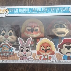 Funko Splash Mountain Br'er Rabbit, Br'er Fox, and Br'er Bear Vinyl Figures